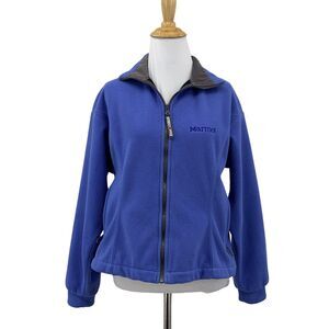 Marmot Fleece Gore Wind Stopper Jacket Womens S Small Lapis Long Sleeve Full Zip